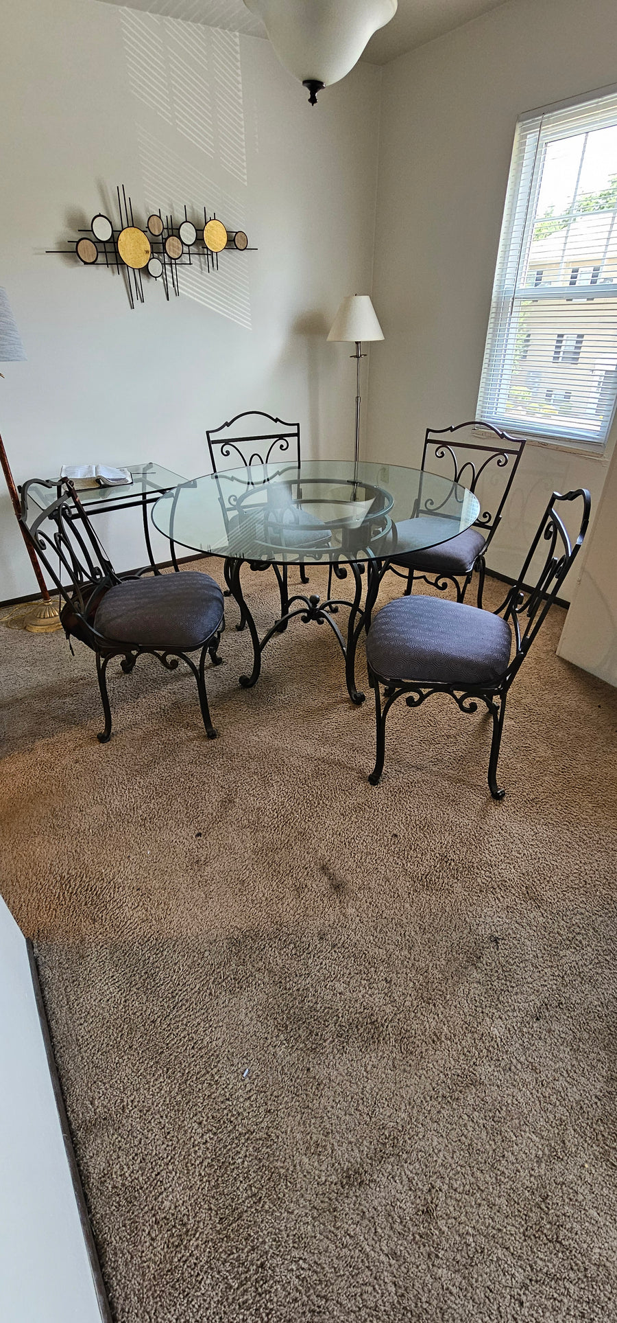 Wrought Iron Dining Table Set (includes 4 Chairs)