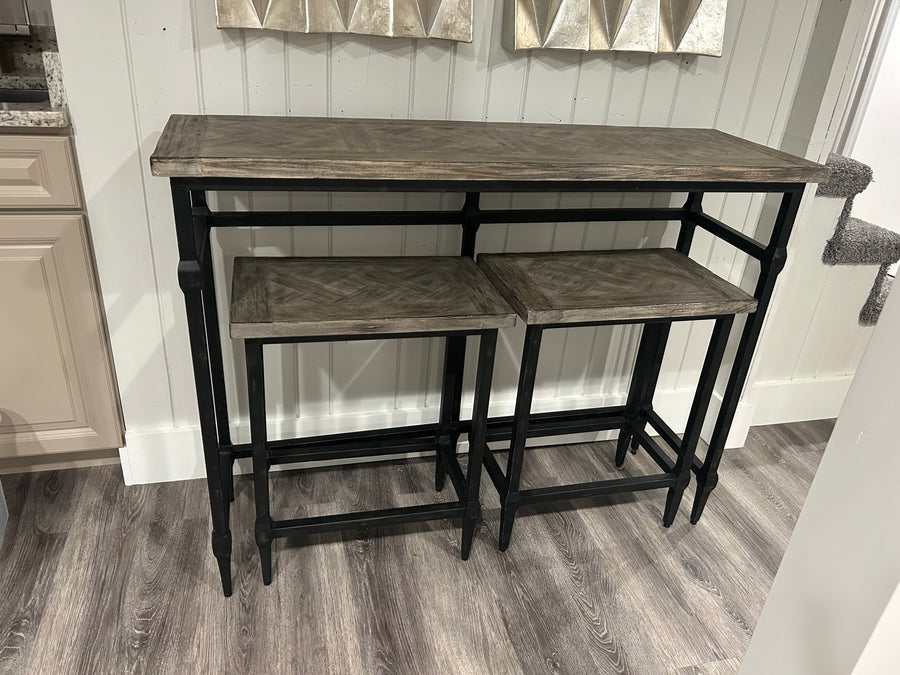 Uttermost Narrow Table and Dining Stools