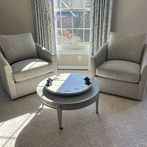 Bernhardt Swivel Barrel Chairs (Pair)