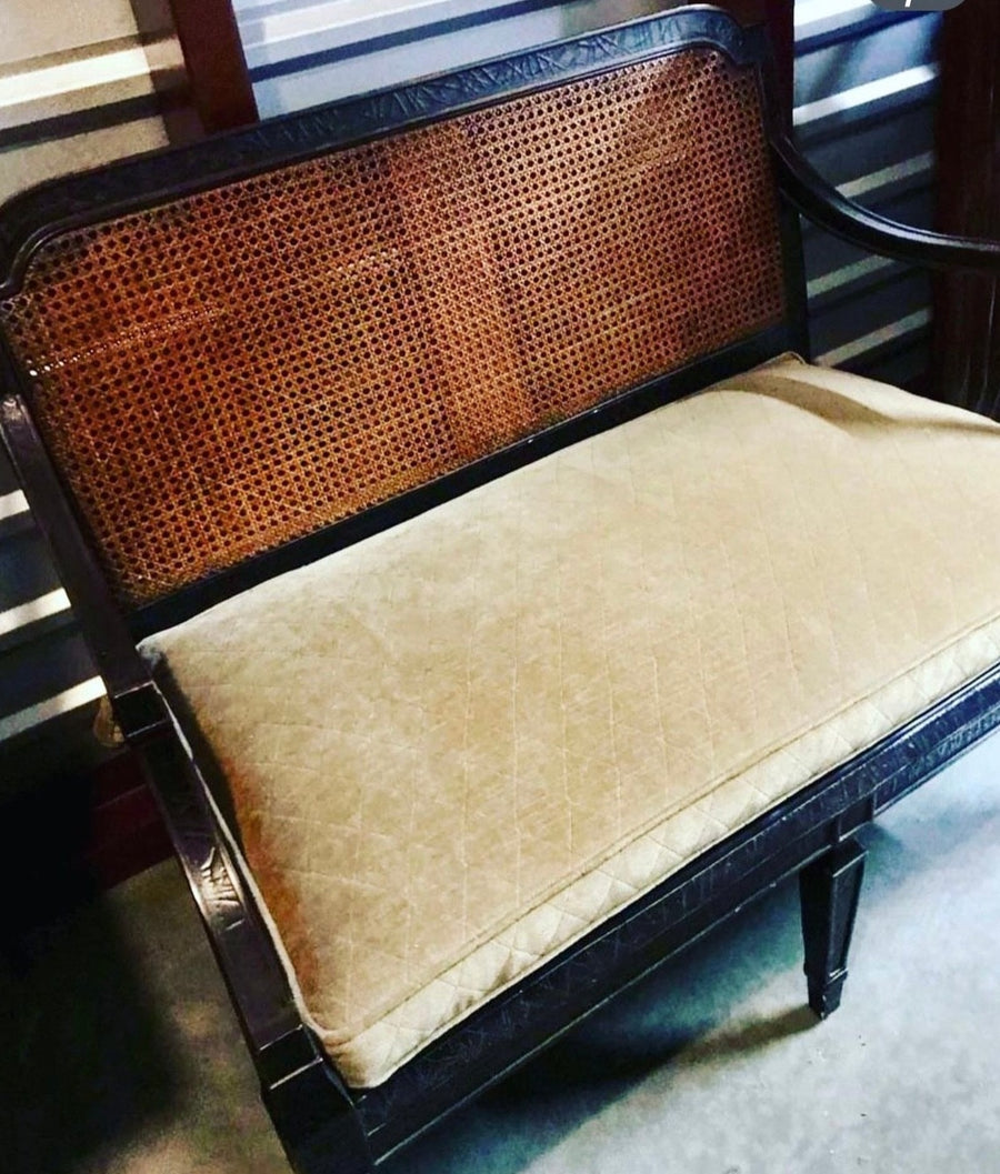 ON SALE Milling Road by Baker Vintage Cane Settee