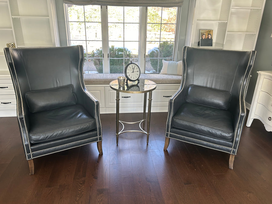 Bernhardt Leather Chairs (Pair)