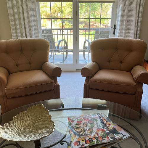 Sherrill Chairs (Pair) Swivel and Glide