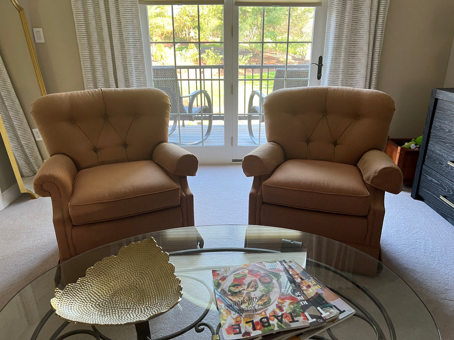 Sherrill Chairs (Pair) Swivel and Glide