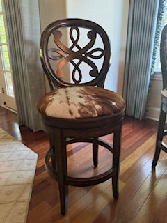 ON SALE Cowhide Swivel Barstools (set of 3)