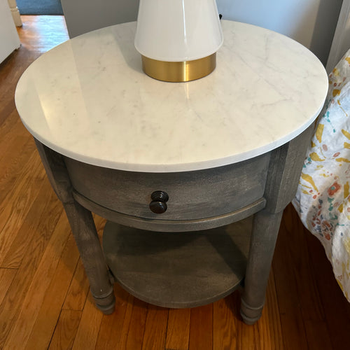 Pottery Barn Gray Side Table/Nightstand