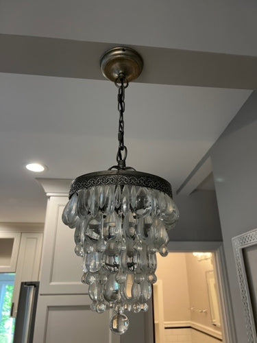 Pottery Barn Clarissa Round Crystal Pendant (2 Available)