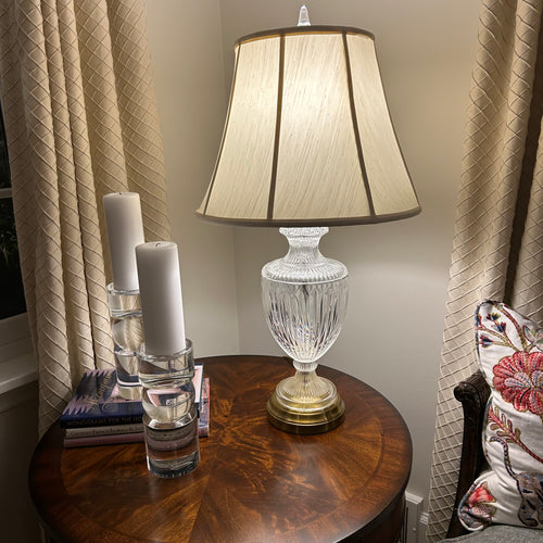 ON SALE Wildwood Crystal Lamp Round Base