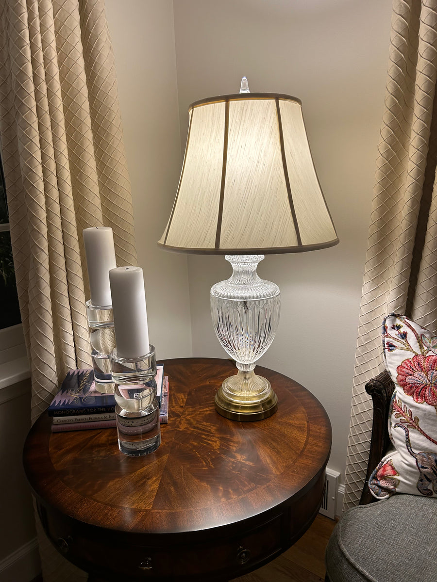 ON SALE Wildwood Crystal Lamp Round Base