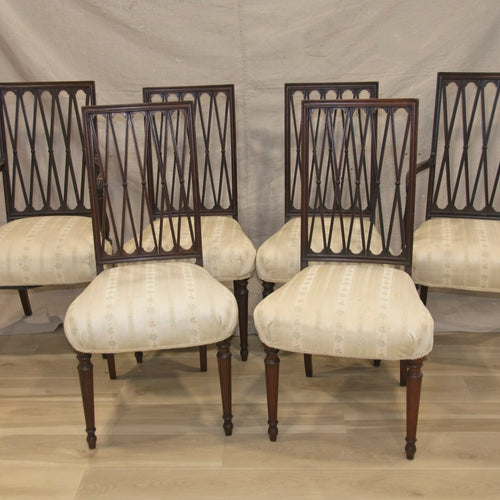 NOW ON SALE Sheraton Style, Mahogany Dining Chairs (Set of 6)