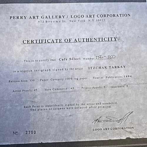 Itzchak Tarkay Art Print - Cafe Select