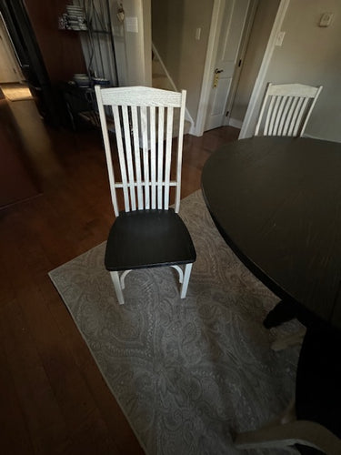 North Crate & Co. Custom Round Oak Dining Table & 6 Chairs