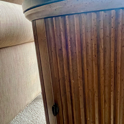 ON SALE Round Side Table with Black Slate Top