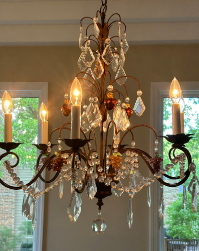 ON SALE Arhaus Crystal Chandelier - 2 Available