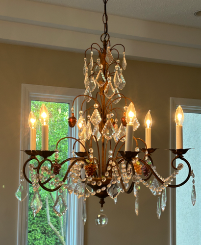 ON SALE Arhaus Crystal Chandelier - 2 Available