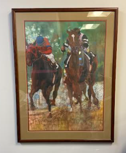 Bernie Fuchs “Classic Duel” 85/100 Alydar and Affirmed in the Kentucky Derby - Framed