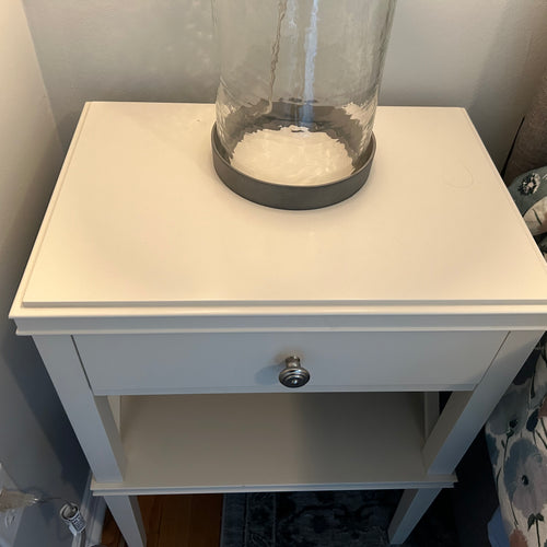 Pottery Barn White Side Table/Nightstand