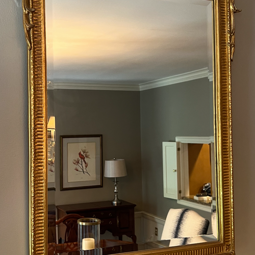 Gold Leaf Beveled Mirror