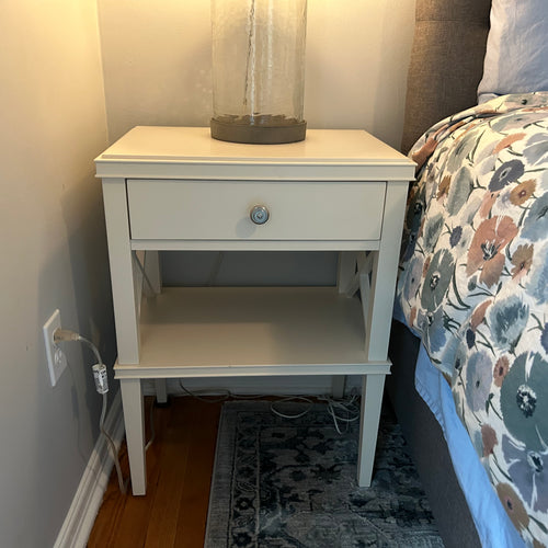 Pottery Barn White Side Table/Nightstand