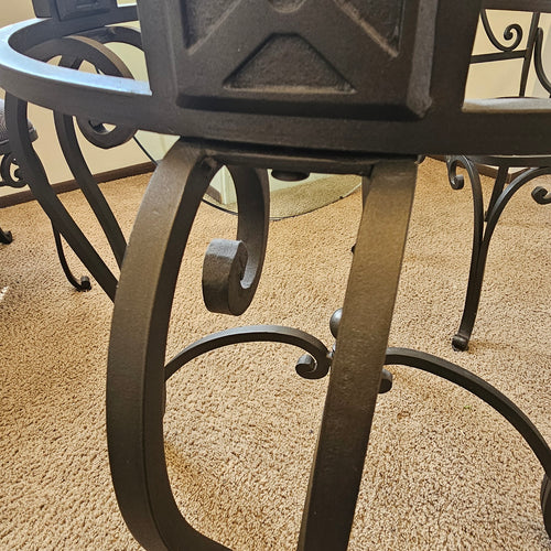 Wrought Iron Dining Table Set (includes 4 Chairs)