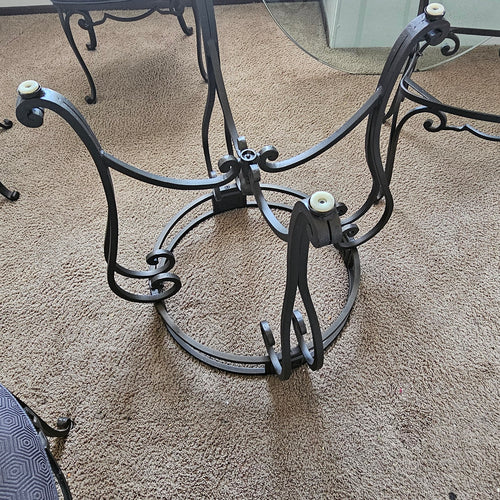 Wrought Iron Dining Table Set (includes 4 Chairs)