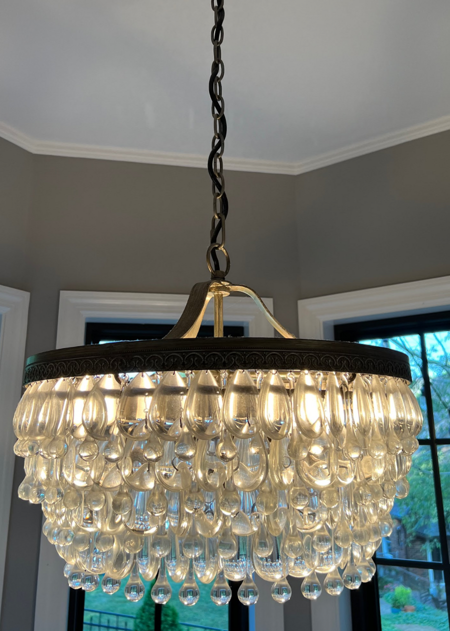 ON SALE Pottery Barn Clarissa Round Crystal Chandelier