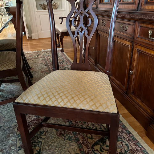 Stickley Double Pedestal Dining Table and 8 Chairs