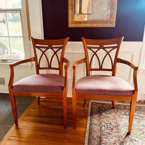 ON SALE John Widdicomb Dining Table and Chairs (2 Arm and 6 Side)