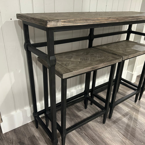 Uttermost Narrow Table and Dining Stools