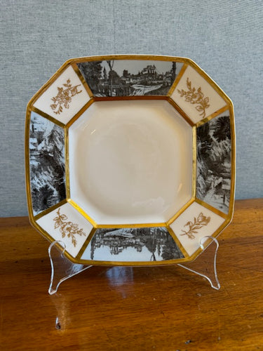 ON SALE Limoges Avenir 12 Octagonal Plates with Panel Scenes