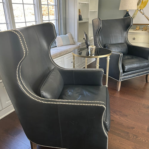 Bernhardt Leather Chairs (Pair)