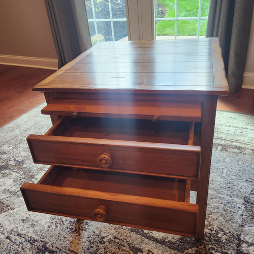 Drexel Waxed Pine End Table