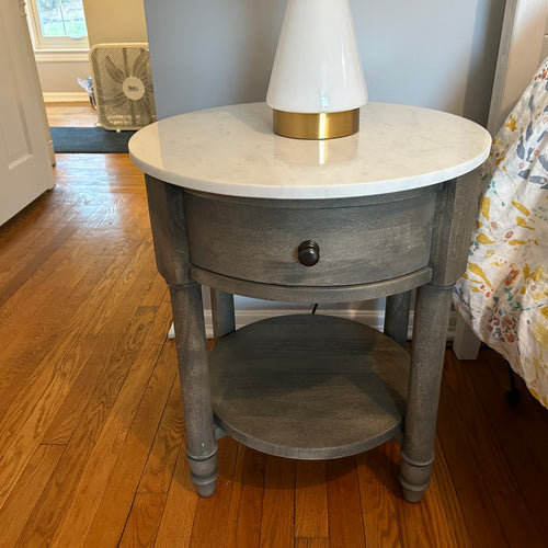 Pottery Barn Gray Side Table/Nightstand