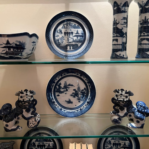 Blue and White Foo Dogs