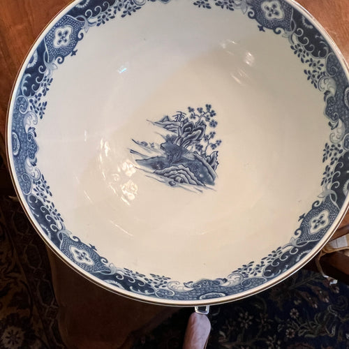 Mottahedeh Blue and White Cliveden Punch Bowl