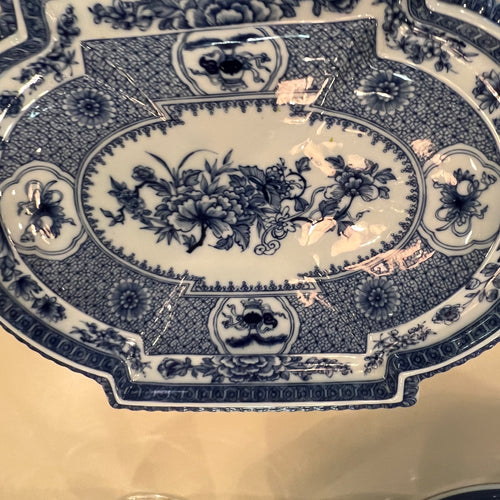 ON SALE Mottahedeh Blue and White Covered Dish
