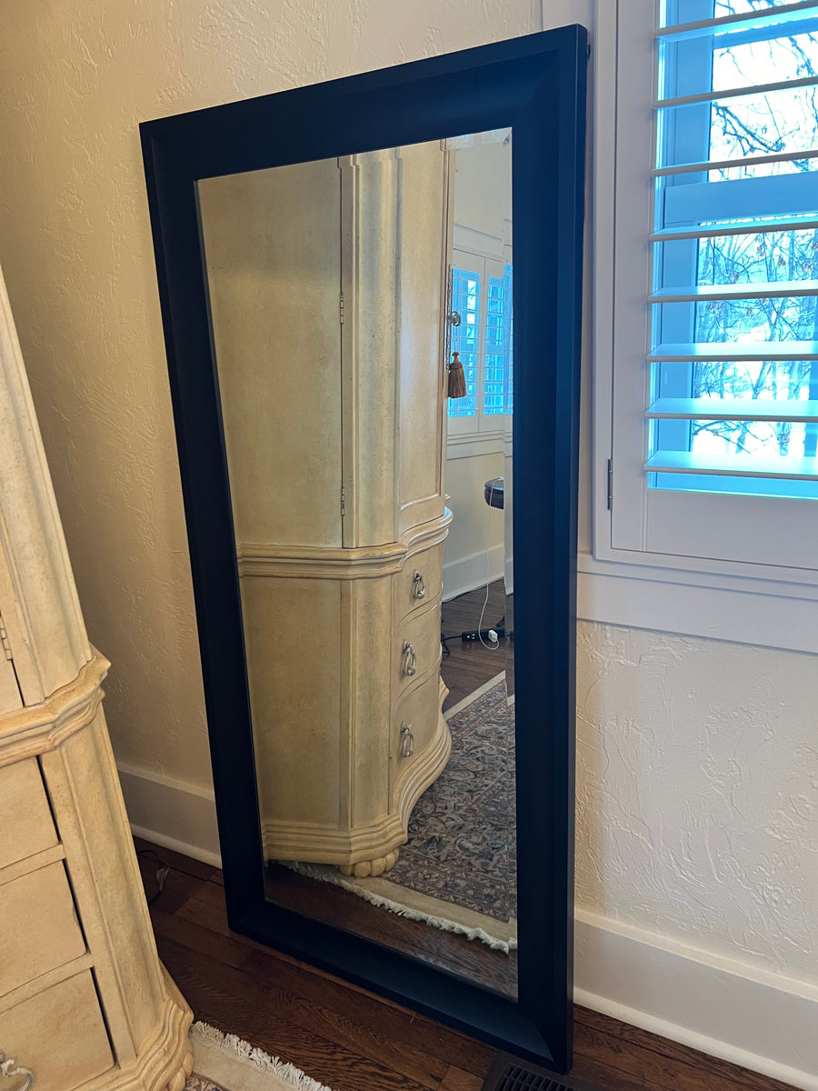 Long Mirror with Black Frame