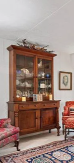 Antique Hutch with Glass Doors