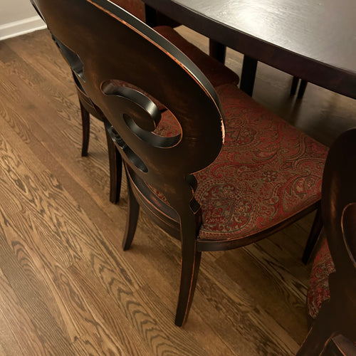 ON SALE Arhaus Chocolate Cooper Dining Table and 8 Jordan Side Chairs