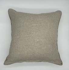 CUFF Signature Taupe Linen with Gray Trim Pillow