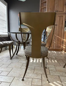 Round Glass Dining Table & 4 Chairs