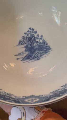 Mottahedeh Blue and White Cliveden Punch Bowl