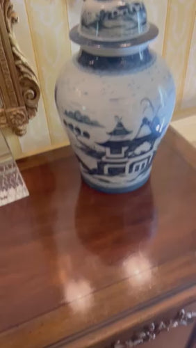 Mottahedeh Blue and White Vista Alegre Ginger Jars